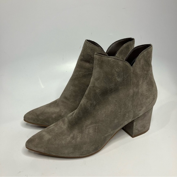 Cole Haan Elyse booties gray suede pointed toe size 9 - Picture 1 of 7